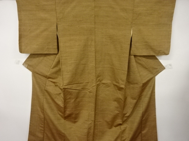 JAPANESE KIMONO / ANTIQUE KIMONO / SILK / TSUMUGI / WOVEN STRIPE